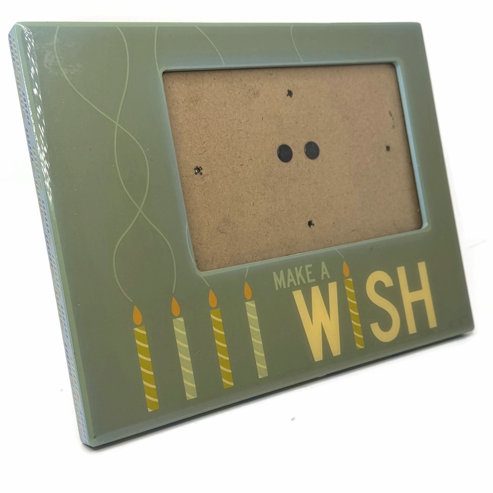 Green Ceramic Birthday “Make a Wish” Picture Frame